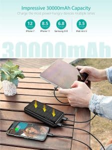 iPad Samsung Galaxy et dautres smartphones bescita neuf 30000 mAh Dual USB Portable Chargeur solaire Solar Power Bank pour iPhone 